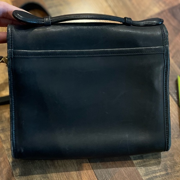 Vintage COACH Black Leather Crossbody - Picture 6 of 15